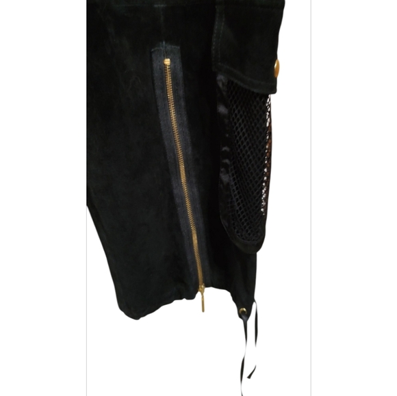 Wilsons Leather Maxima Black Suede Sleeveless Jumpsuit Size XL - Picture 3 of 8